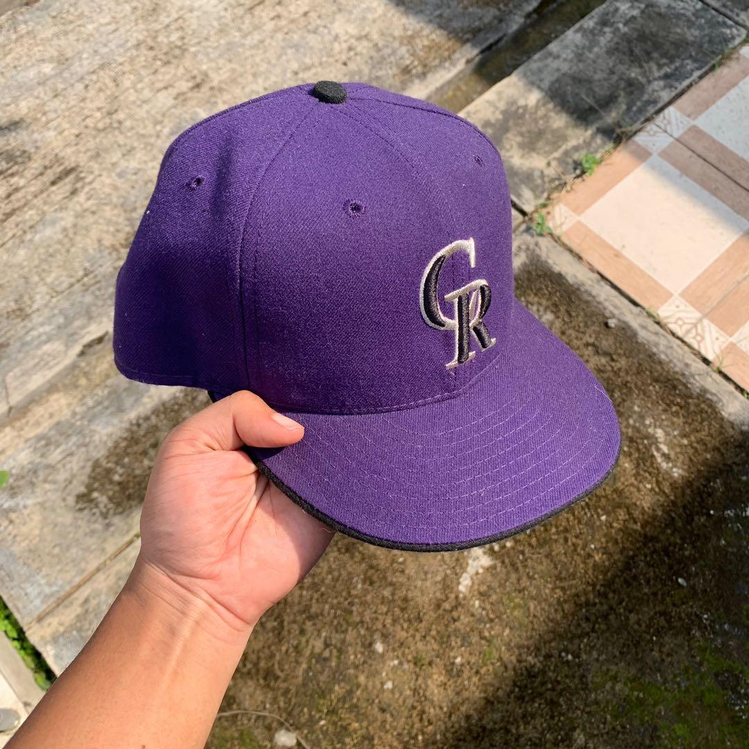 New Era 59FIFTY Authentic Collection Colorado Rockies On-Field Alternate Hat - Black, Purple