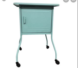 Turquoise Bedside Table - Ikea Vettre USED, Furniture & Home Furniture, Tables & Sets on Carousell