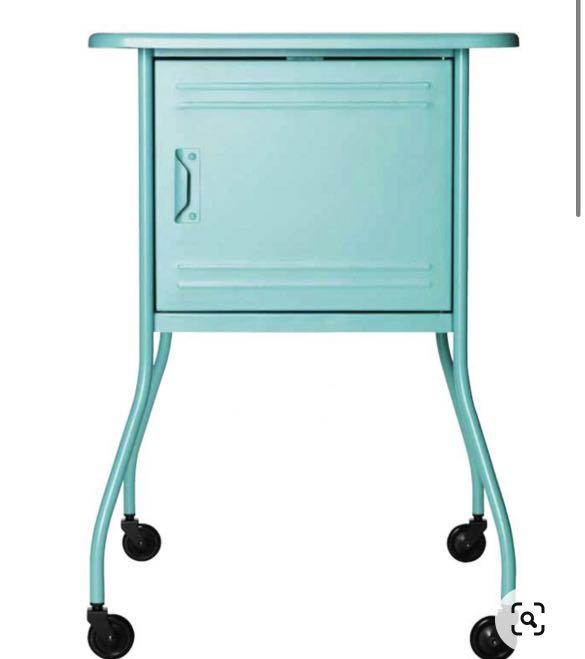 Turquoise Bedside Table - Ikea Vettre USED, Furniture & Home Furniture, Tables & Sets on Carousell