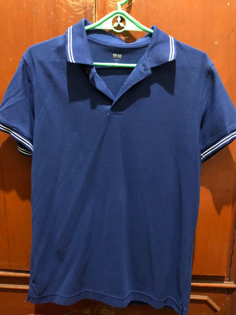 Uniqlo blue Polo, Men's Fashion, Tops & Sets, Tshirts & Polo Shirts on ...