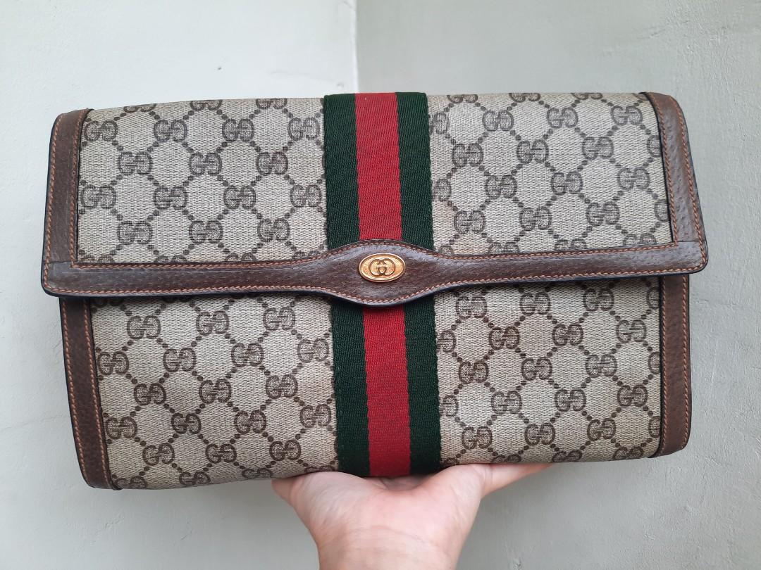 Payday Sale Gucci Sherry Line GG Monogram Clutch Pouch Bag