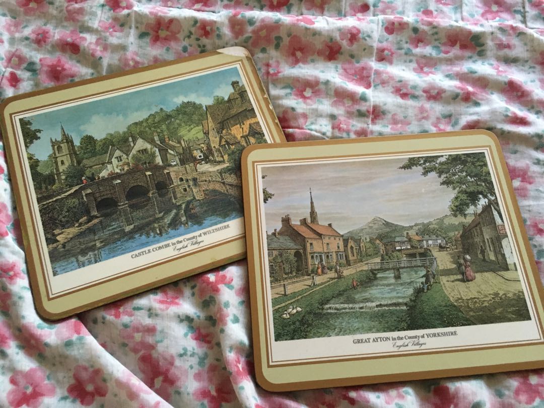 Vintage Pimpernel Placemats (English Villages) 2 pieces, Furniture