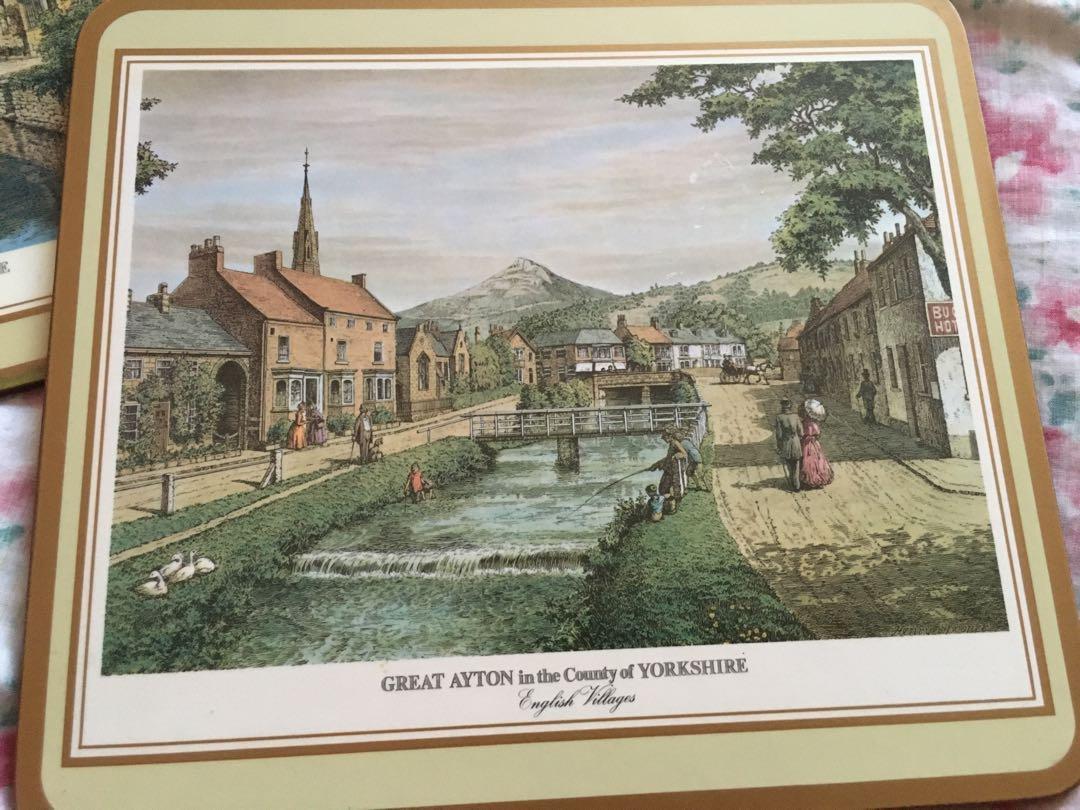 Vintage Pimpernel Placemats (English Villages) 2 pieces, Furniture