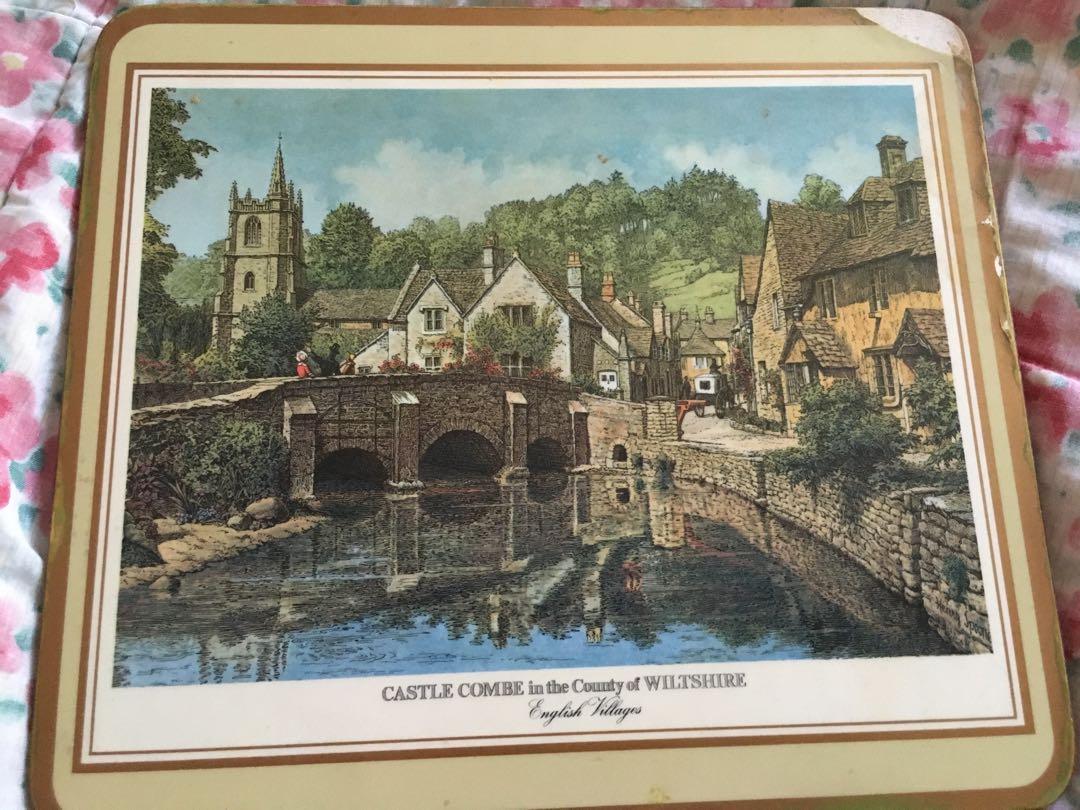 Vintage Pimpernel Placemats (English Villages) 2 pieces, Furniture