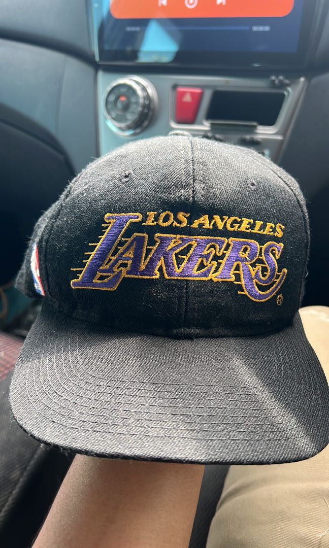 Vtg Los Angeles Lakers Black Sports Specialties Script Wool 90s ...