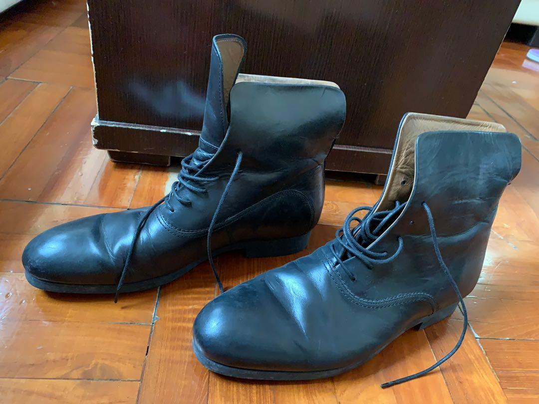 Zara Man Leather Boots UK7, 男裝, 鞋, 靴- Carousell