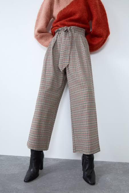 Zara Plaid Pants, Women's Fashion, Bottoms, Other Bottoms on Carousell