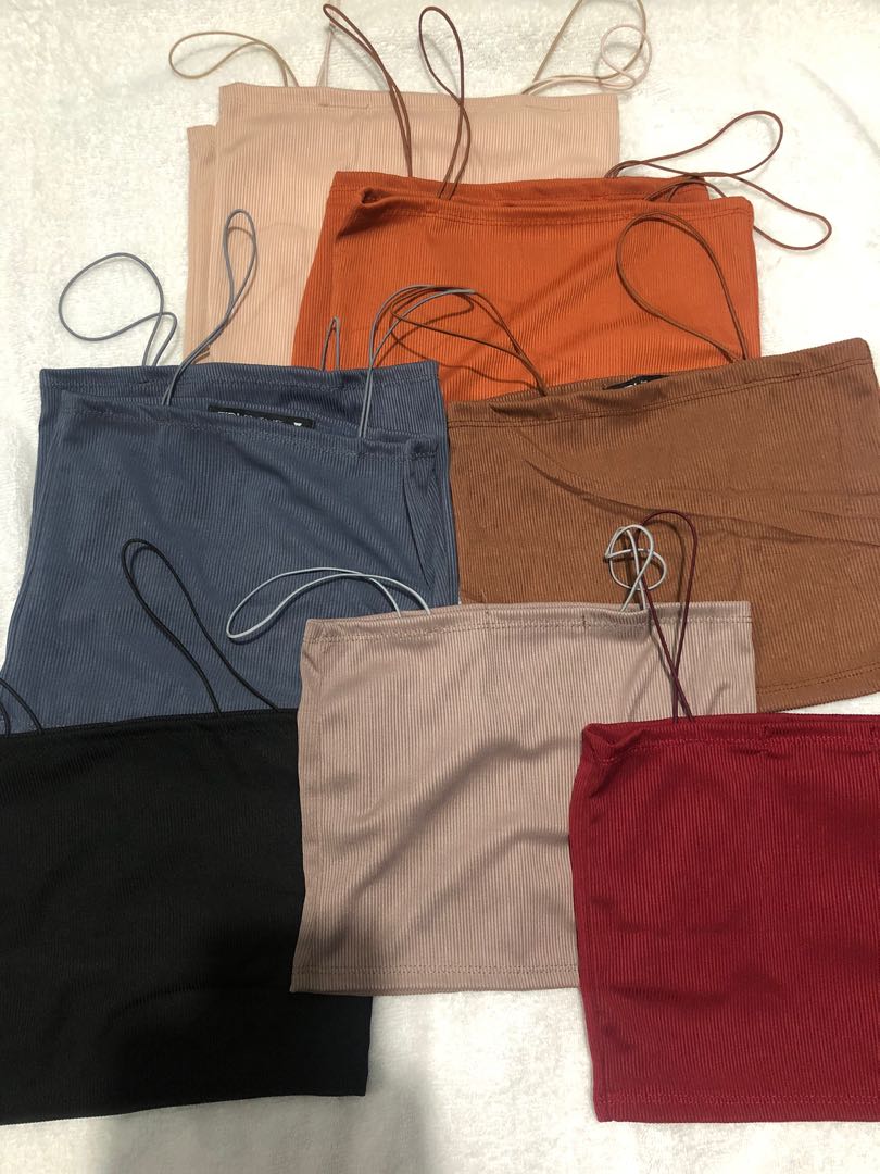 Zara Strappy Crop Top, Women's Fashion, Tops, Sleeveless on Carousell