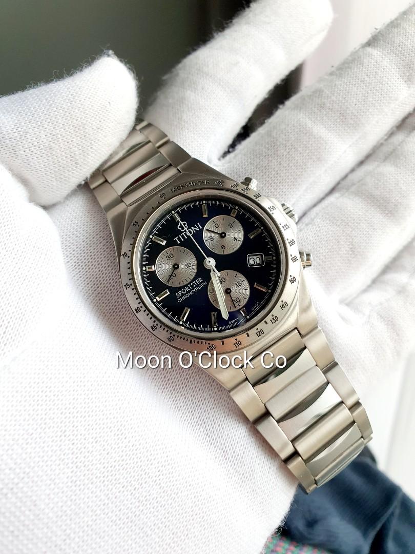 35MM LADIES TITONI SPORTSTER CHRONOGRAPH QUARTZ