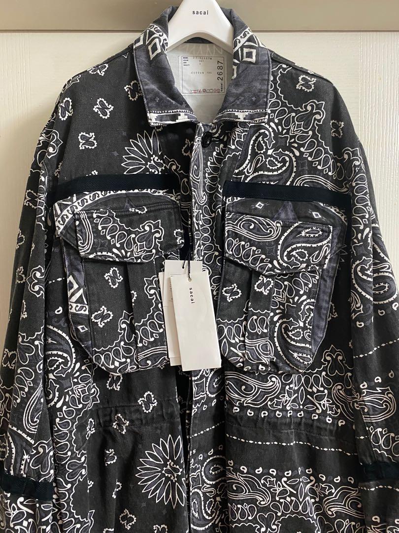 🈹Sale !原價$9600 全新Sacai 22ss bandana jacket Sz 3 new 腰果花