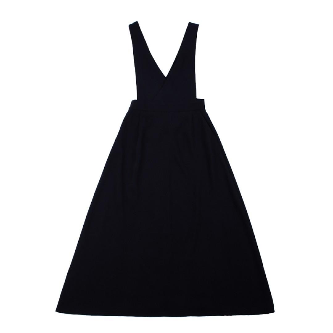 女裝women S Fashion 黑色氣質簡約v領連身長裙one Piece 女裝 連身裙 套裝 連身裙 Carousell