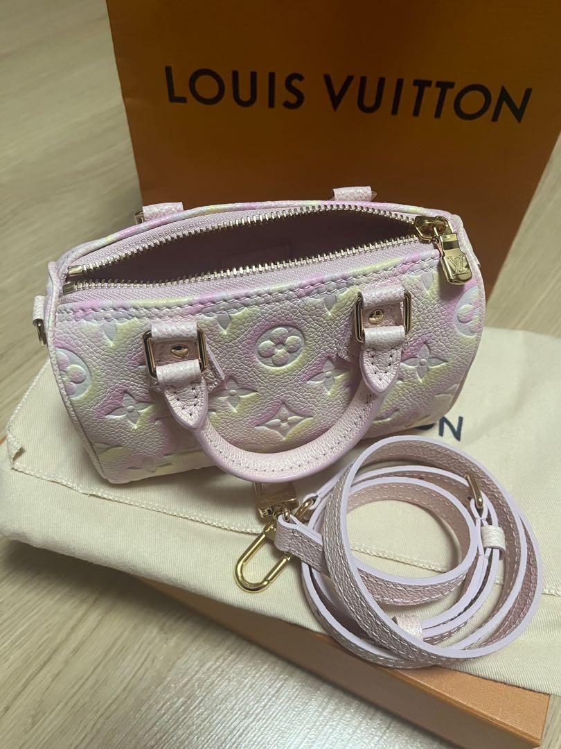 Louis Vuitton LV Women Nano Speedy Pink Monogram Empreinte Embossed Supple  Grained Cowhide - LULUX