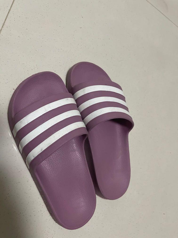 Purple best sale adidas sliders