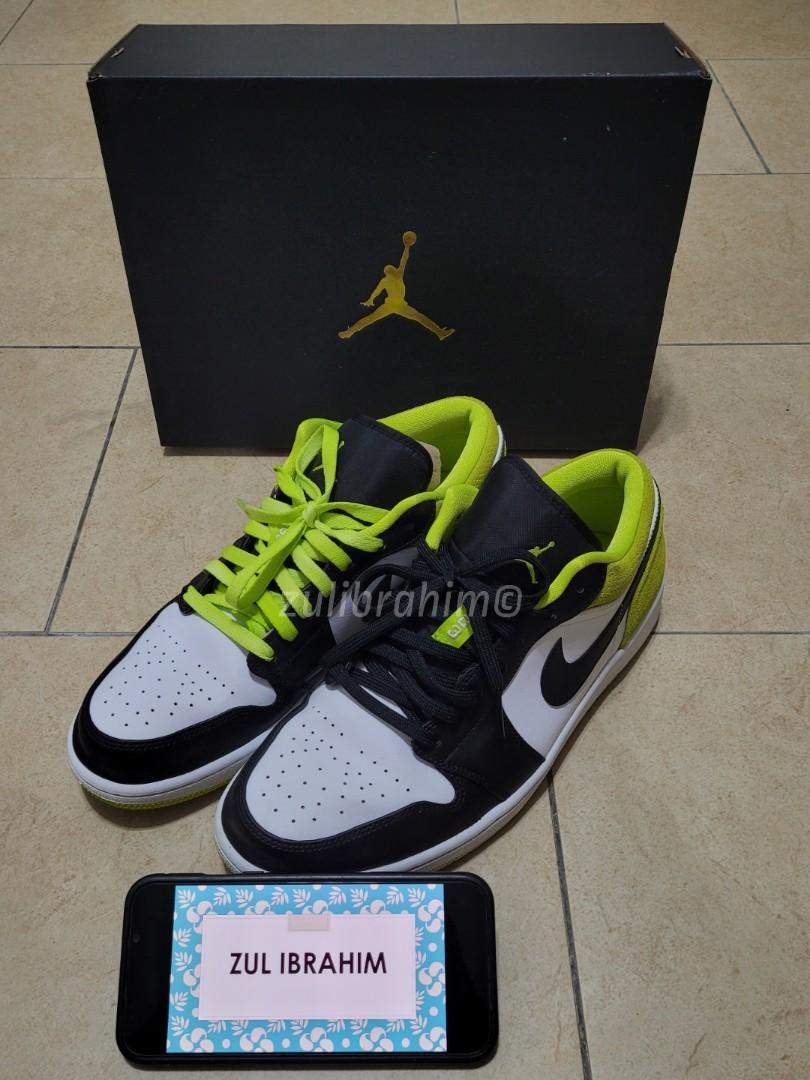 Black and neon jordans 2025