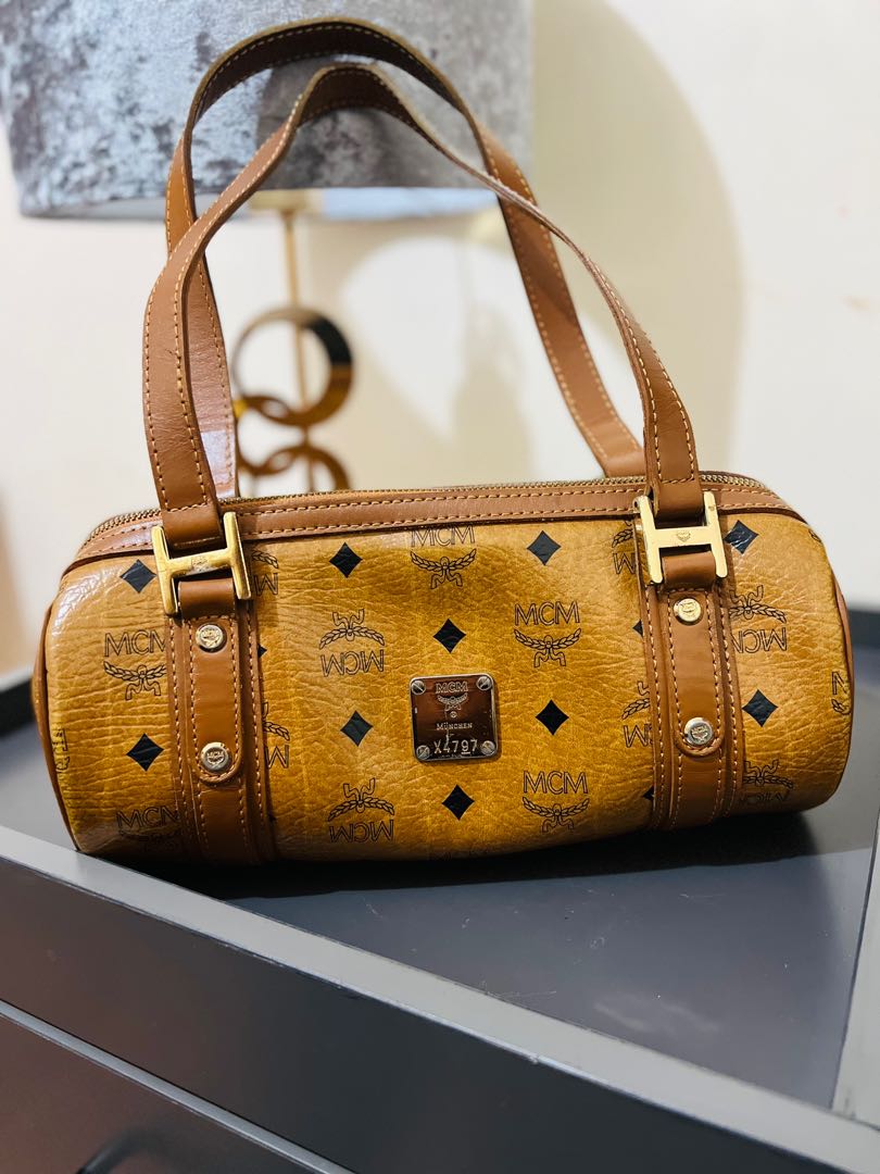 MCM papillon cognac bag, Luxury, Bags & Wallets on Carousell