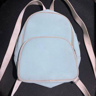 AUTHENTIC ORIGINAL LACOSTE BACKPACK light blue school backpack
