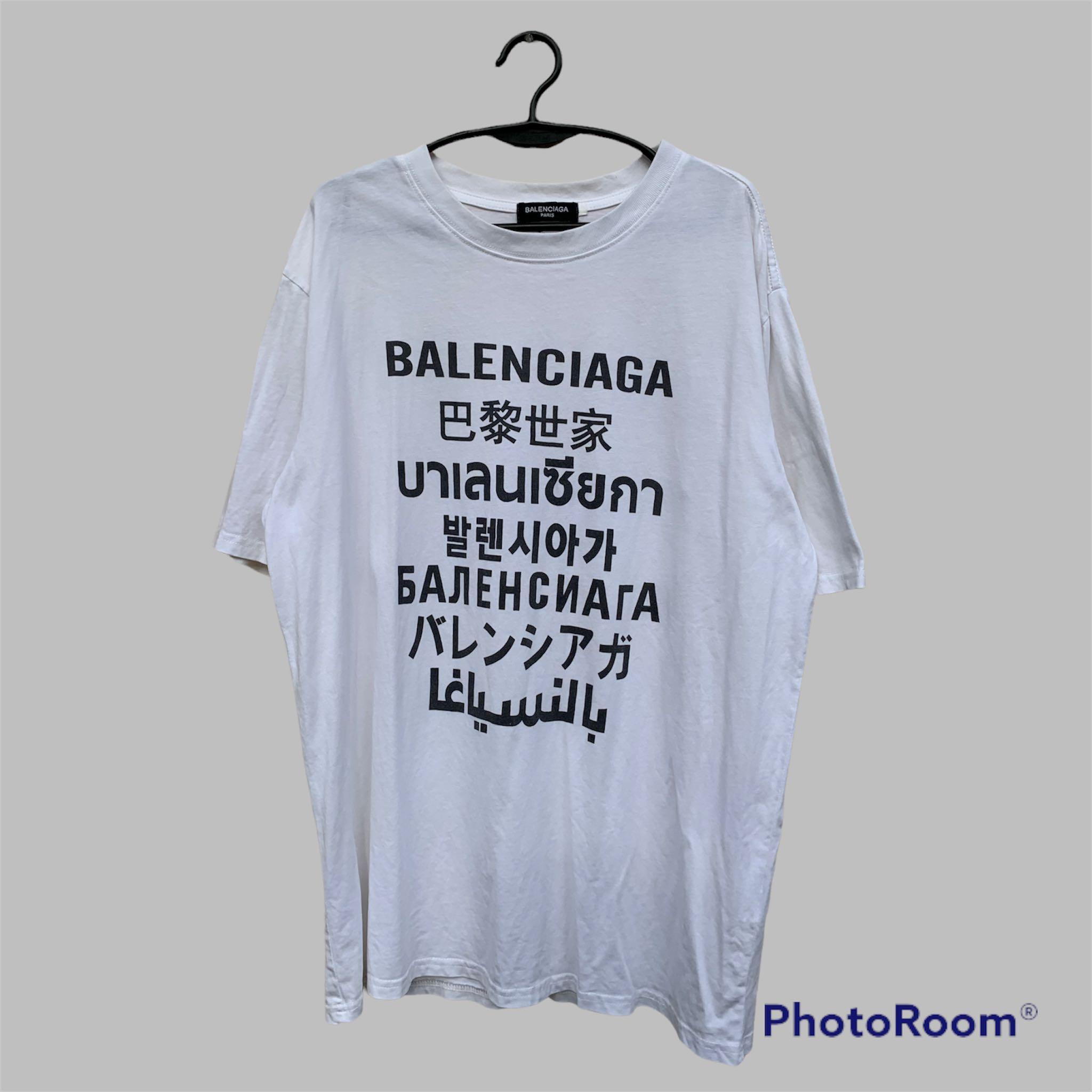 Balenciaga political logo tshirt black Maison De Fashion   MAISONDEFASHIONCOM