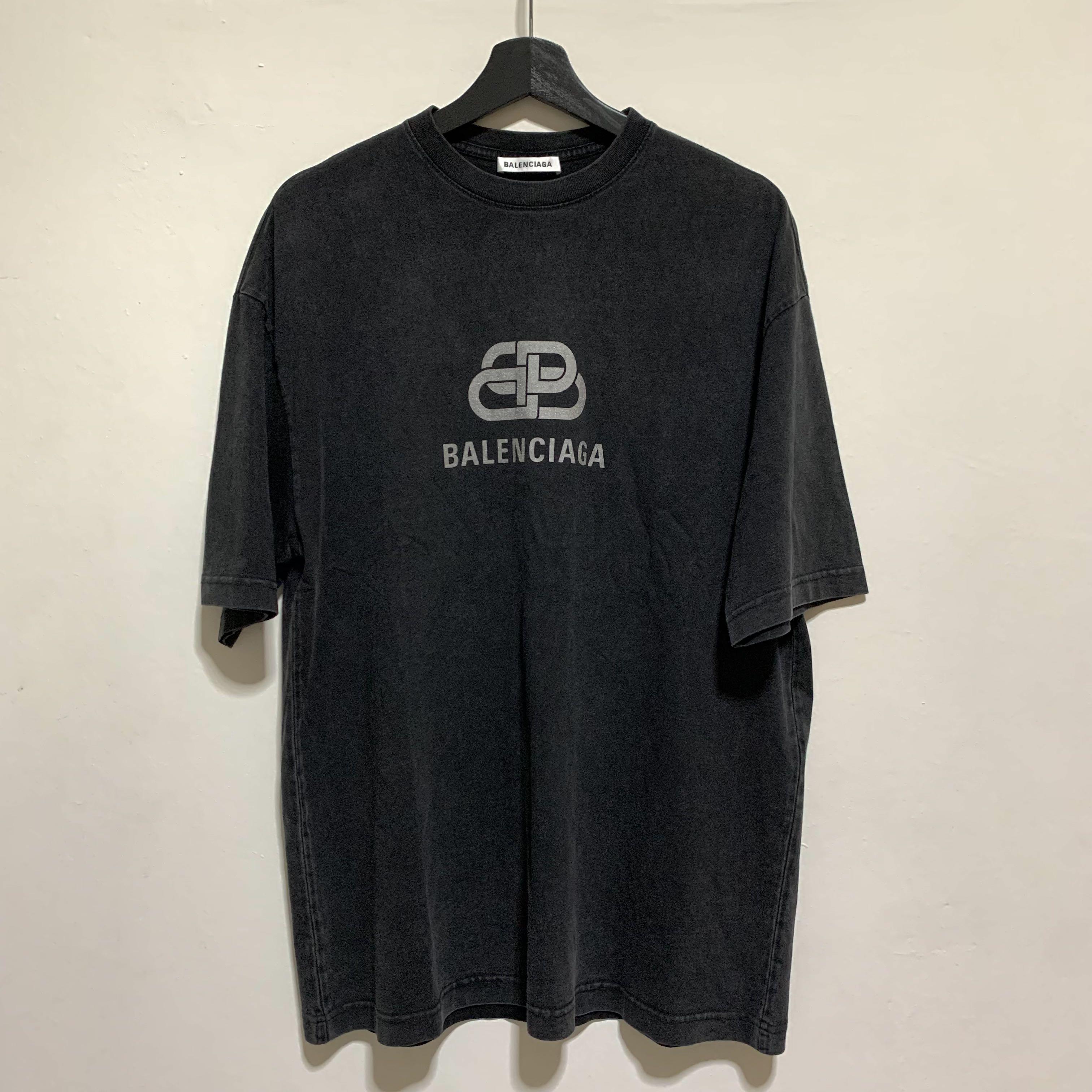 Balenciaga t shop shirt mens silver