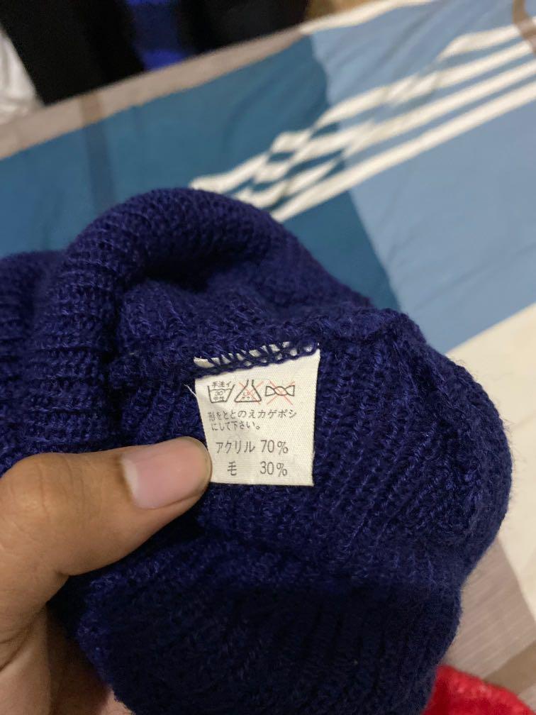 Beanie hat GAP big logo navy, Fesyen 