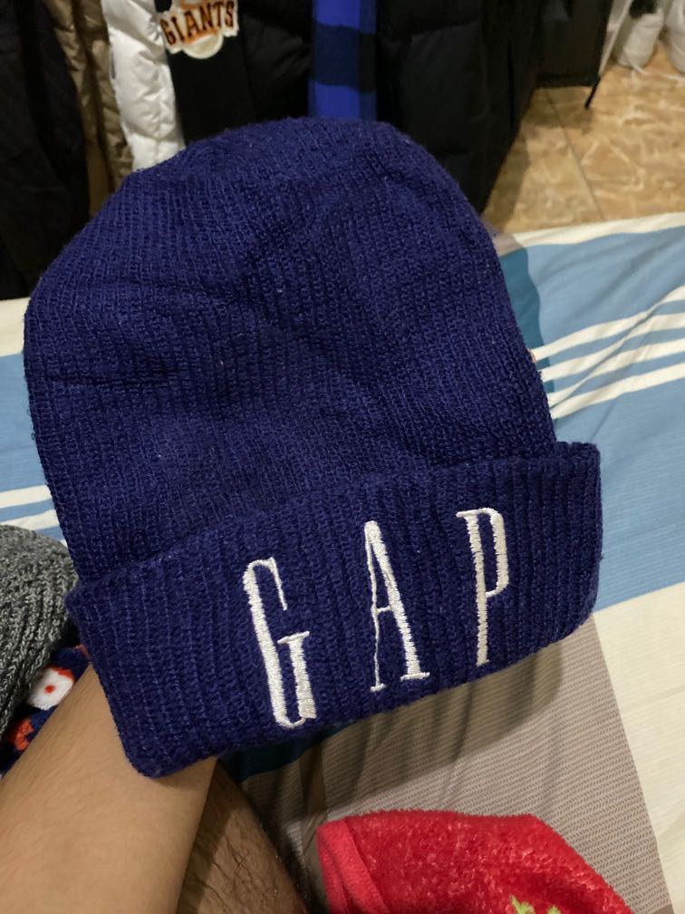Beanie hat GAP big logo navy, Fesyen 