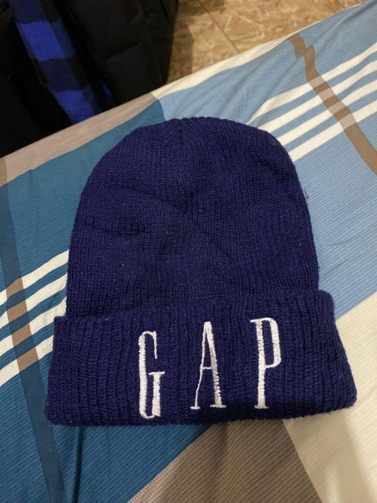 Beanie hat GAP big logo navy, Fesyen 