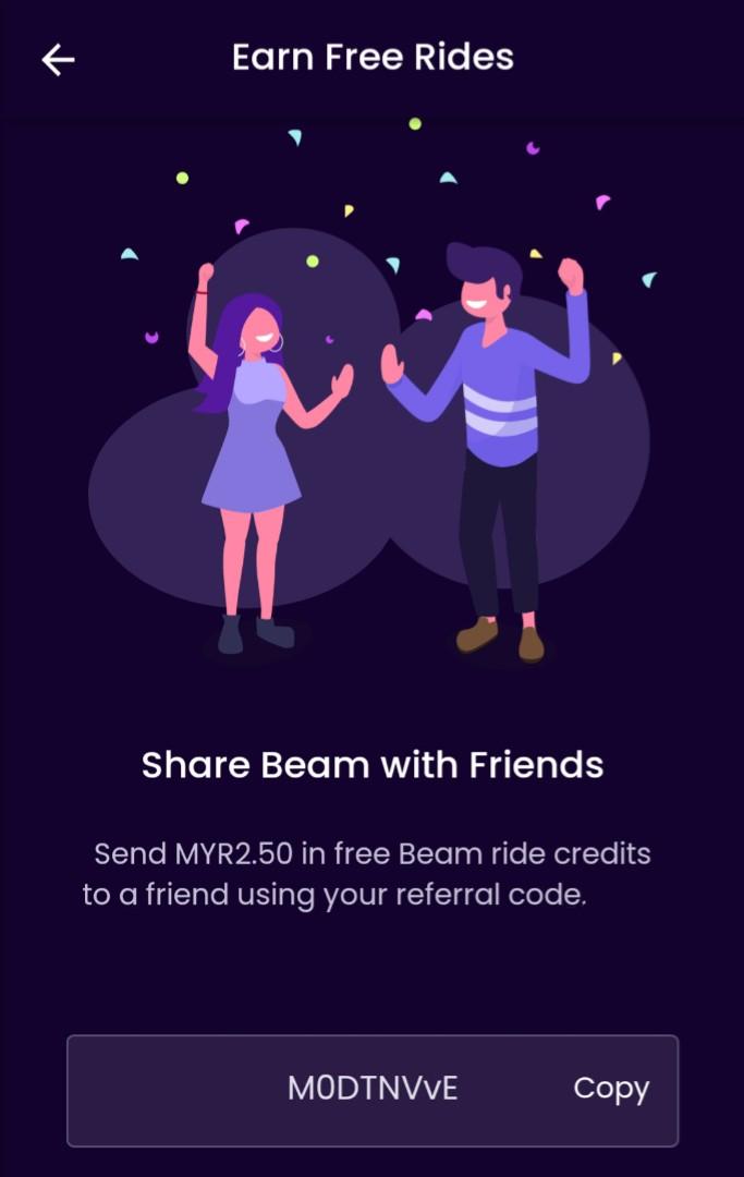 BEAM Referral Code E Scooter free rides using this Referral code
