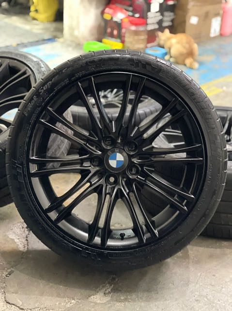 BMW 18 inch sport rim BMW e90 tyre 70%, Auto Accessories on Carousell