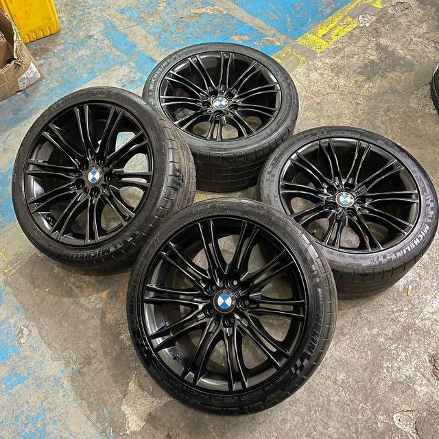 BMW 18 inch sport rim BMW e90 tyre 70%, Auto Accessories on Carousell