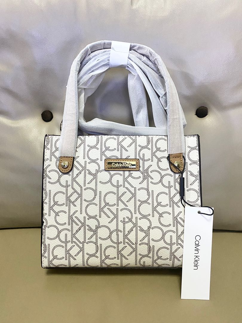 Calvin klein monogram handbag deals