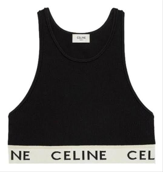 Celine brand croptop shirt🔥, Luxury, Apparel on Carousell