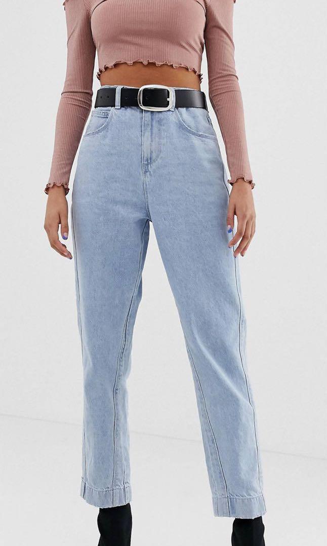 COLLUSION Mom Jeans 006 (Light blue 