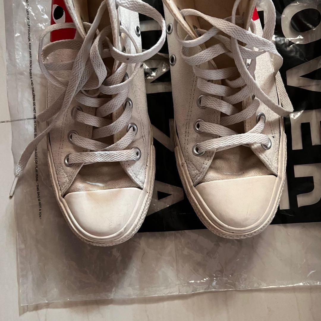 Converse Comme Des Garcons CDG White High Top Japan Edition