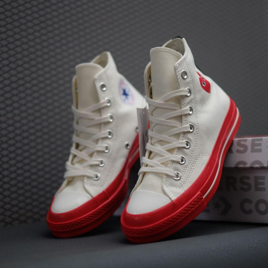 black converse red sole