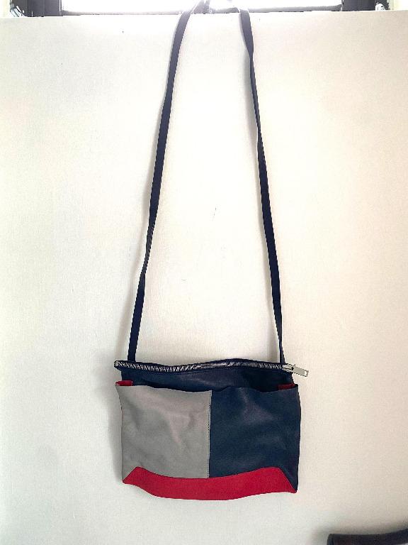 COS Tricolour Leather Sling Bag, Luxury, Bags & Wallets on Carousell