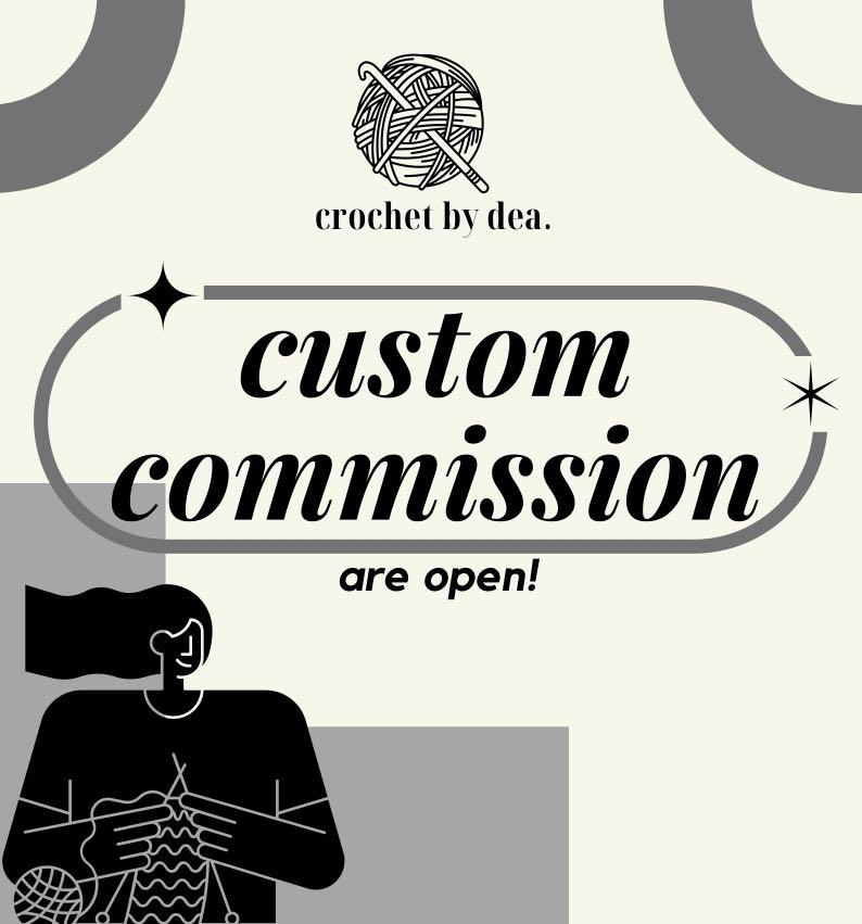 CROCHET COMMISSIONS OPEN [crochet by dea.], Hobbies & Toys, Stationery