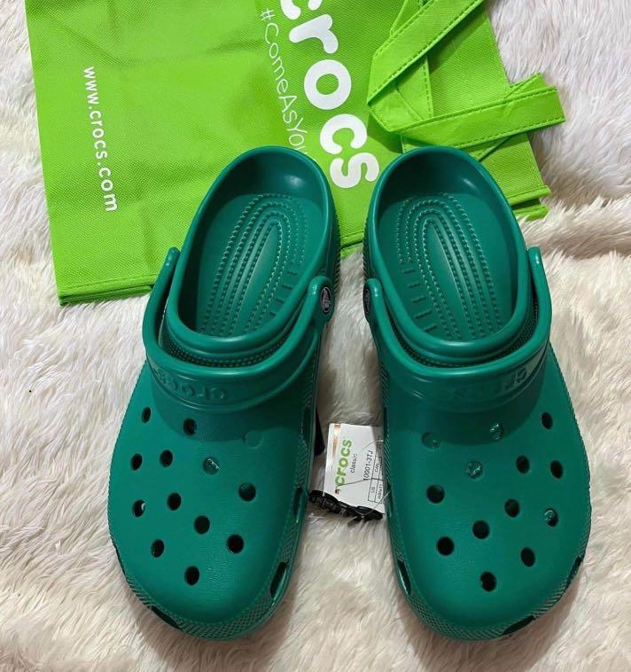 Deep green crocs sales