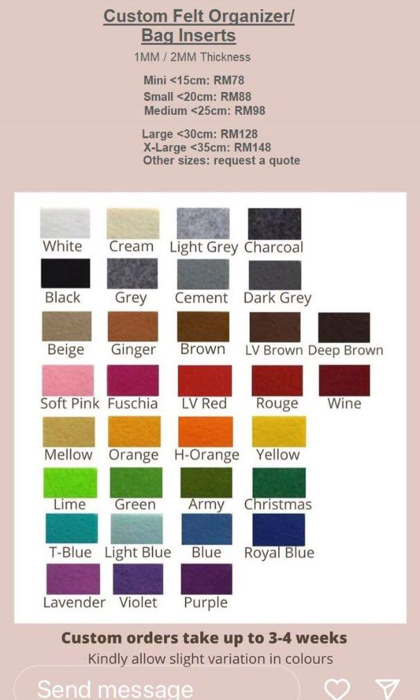 Custom Made Bag Inserts, Luxury, Accessories on Carousell