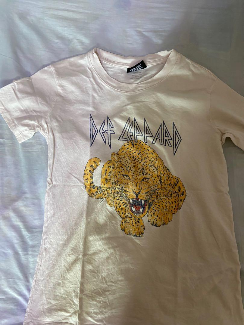 Def Leppard Band Tee Cotton On Women s Fashion Tops Shirts on