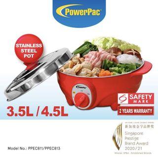 Electric Steamboat 4.5L Wok & Hot Pot with 304 S/Steel Inner Pot (PPEC813)