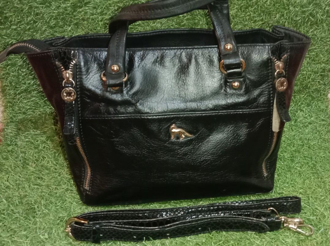 Emma Fox Genuine Leather Handbag Satchel bag Shoulder bag Purse Blue Black  | Genuine leather handbag, Satchel bags, Shoulder bag