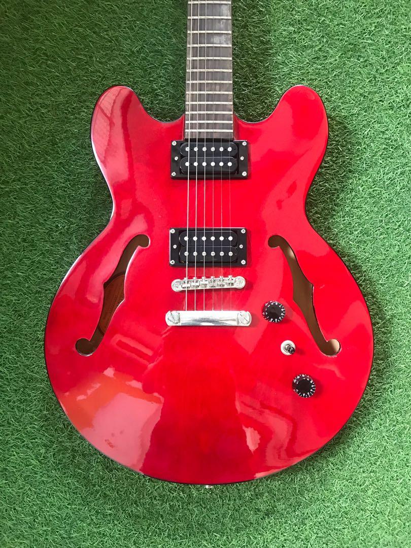 Epiphone Ltd Edition Dot Studio Hollow Body Electric Guitar | Cherry Red  ?, Hobbies & Toys, Music & Media, Musical Instruments on Carousell