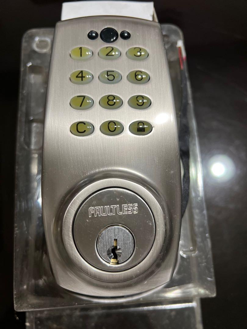 Faultless electronic keypad deadbolt, Furniture & Home Living, Security