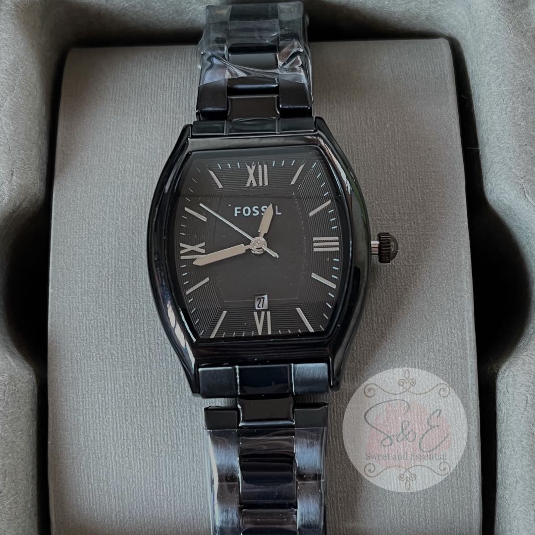 All black sales fossil watch women's