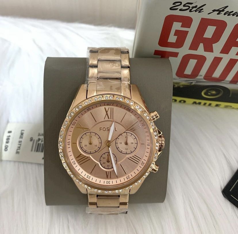 Fossil watch BQ3377 Rose Gold, Fesyen 