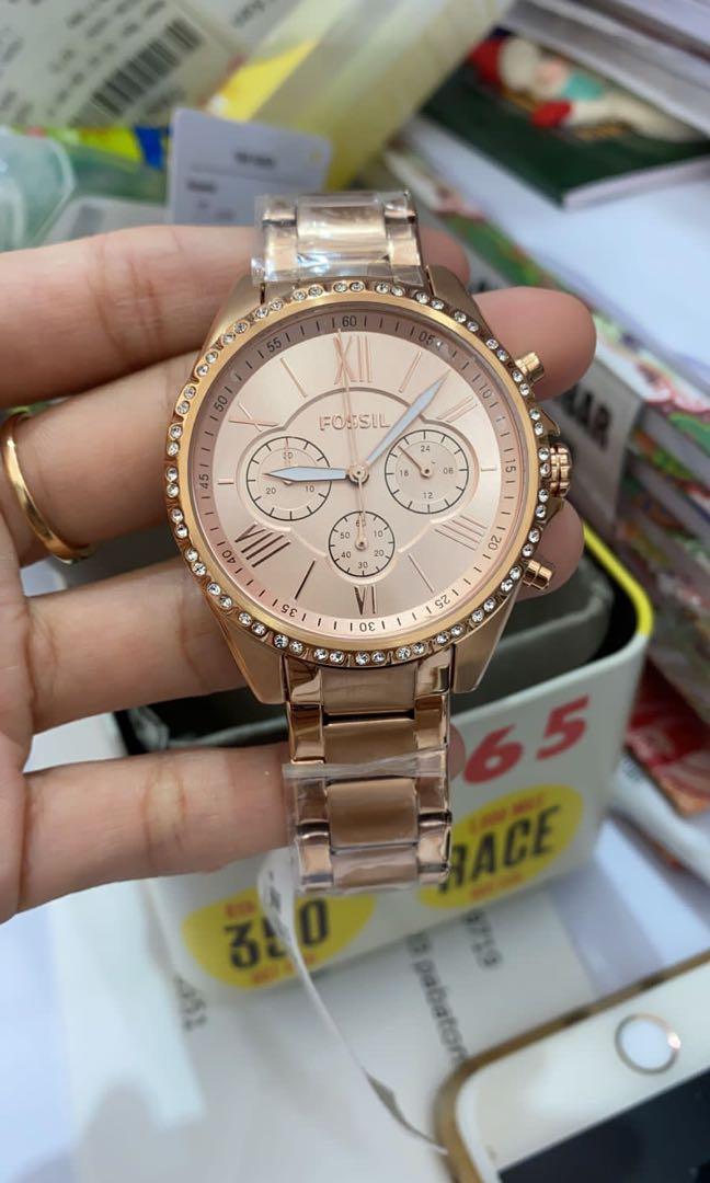 Fossil watch BQ3377 Rose Gold, Fesyen 