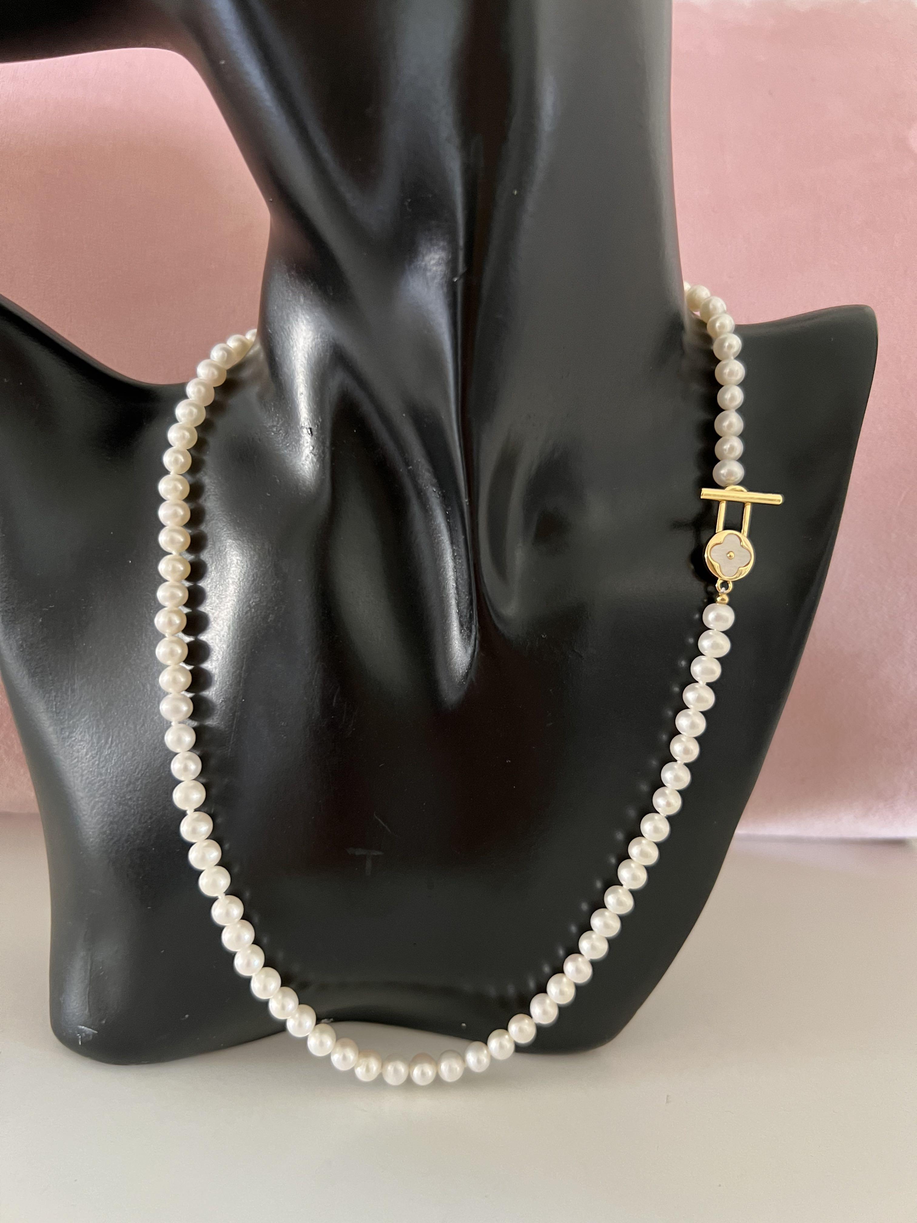 Genuine mother of pearl necklace cheap