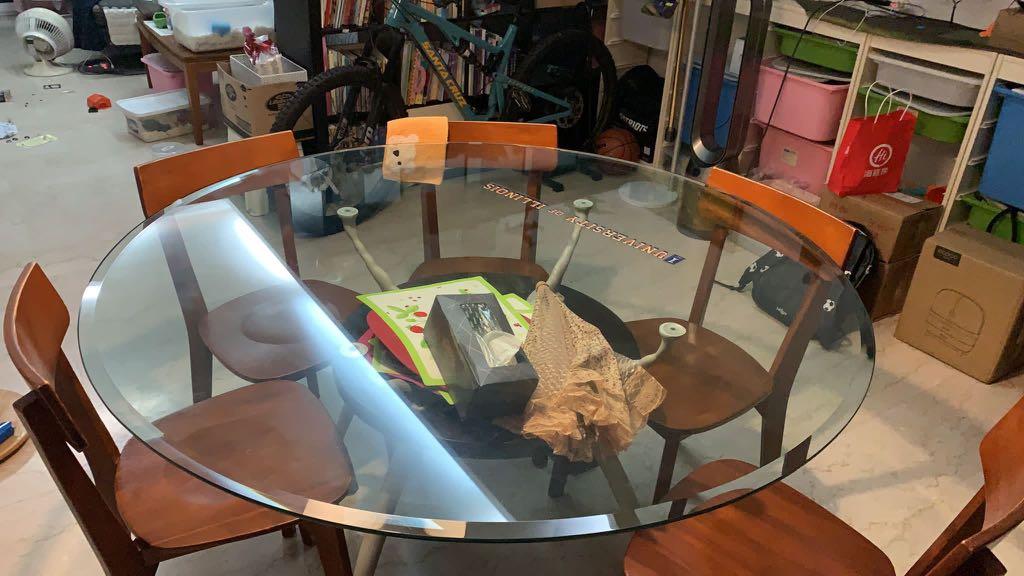 Glass table, Furniture & Home Living, Furniture, Tables & Sets on Carousell