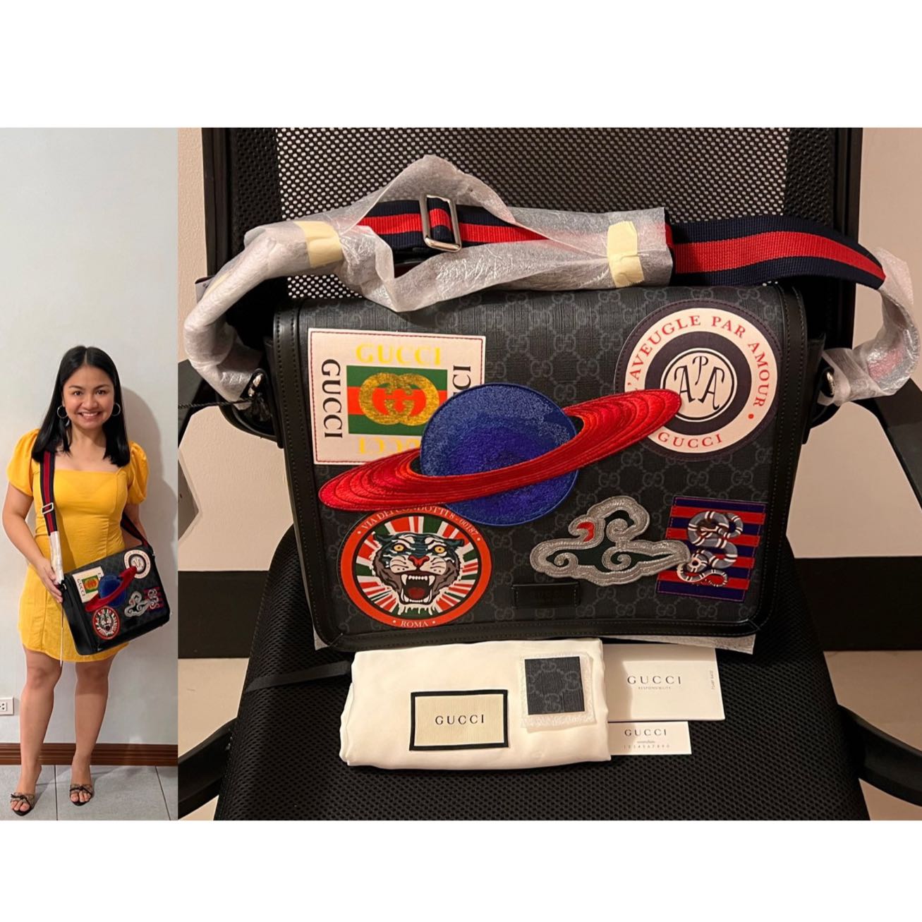 Gucci Messenger Patches, Luxury, Bags & Wallets on Carousell