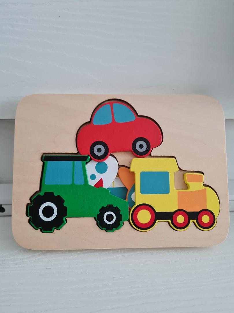 Hamleys Wooden Transportation Puzzle, Hobbies & Toys, Toys & Games on Carousell