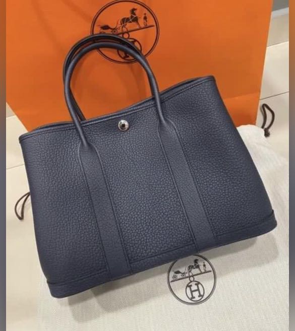 Hermès Garden Party Medium Negonda Blue